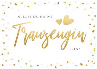 Frage zur Trauzeugin Goldtext