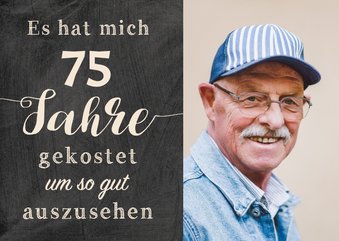 Geburtstagseinladung Gut aussehen 75