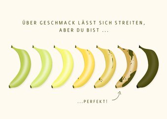 Geburtstagskarte Bananen