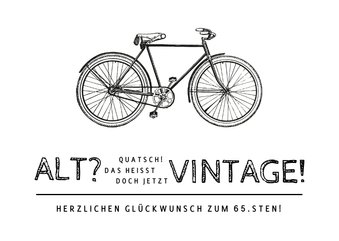 Geburtstagskarte Fahrrad Vintage