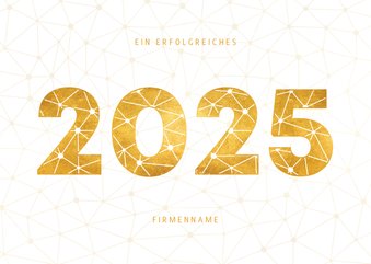 Geschäftliche Neujahrskarte 2025 Verbindungen