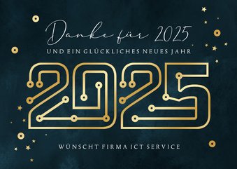 Geschäftliche Neujahrskarte Tech-Betrieb