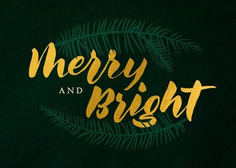 Geschäftliche Weihnachtskarte 'Merry and Bright'