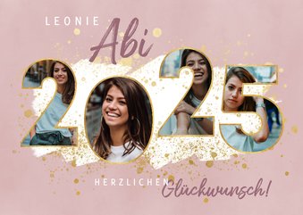 Glückwunschkarte Abi 2025 eigene Fotos