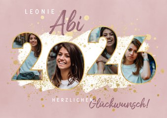 Glückwunschkarte Abi 2026 eigene Fotos