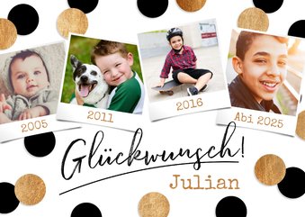 Glückwunschkarte Abitur bestanden 2025 eigene Fotos