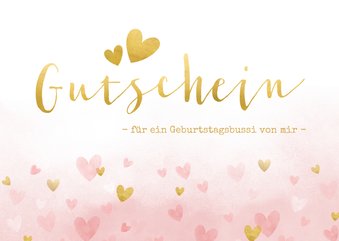 Glückwunschkarte Gutschein Geburtstagsbussi