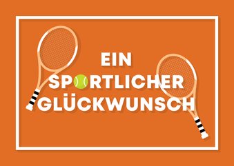 Glückwunschkarte Tennis