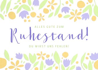 Glückwunschkarte zum Ruhestand Papercut