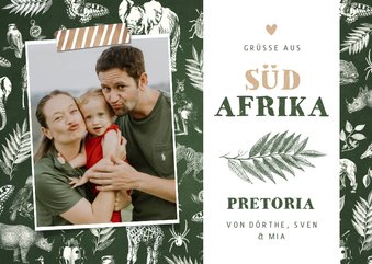 Grußkarte Foto Rundreise Südafrika