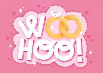 Grußkarte Glückwunsch Hochzeit 'Woohoo'