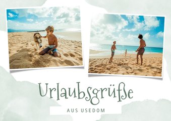 Grußkarte Urlaub mit Fotos