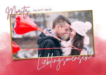 Grußkarte Valentinstag Lieblingsmensch Foto