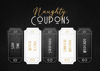 Grußkarte Valentinstag Naughty Coupons