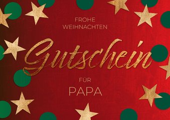 Gutscheinkarte Geschenkgutschein Weihnachten Sterne