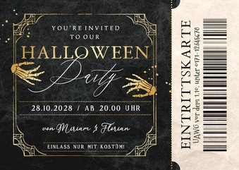 Halloween-Einladung Eintrittskarte