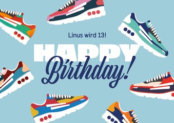 Happy Birthday Karte Sneakers