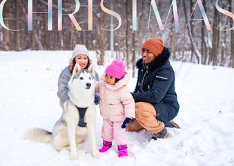 Hippe Fotokarte Weihnachtsgrüße