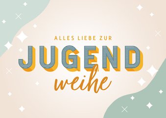 Jugendweihe Glückwunschkarte grafisch grün