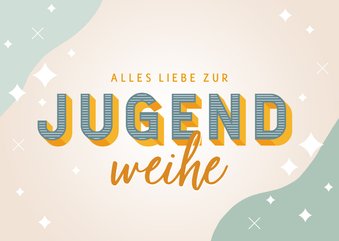 Jugendweihe Glückwunschkarte grafisch grün