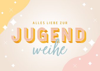 Jugendweihe Glückwunschkarte grafisch rosé