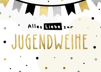 Karte Glückwunsch Jugendweihe Wimpelkette