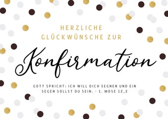 Karte Glückwunsch Konfirmation Konfetti