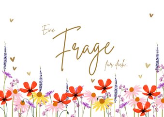 Karte Trauzeugin-Frage zur Hochzeit Blumenwiese