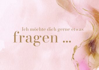 Karte Trauzeugin gesucht Aquarelldesign rosa