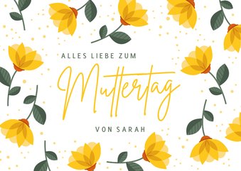 Karte zum Muttertag gelbe Blumen