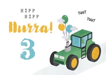 Kinder-Geburtstagskarte mit Traktor