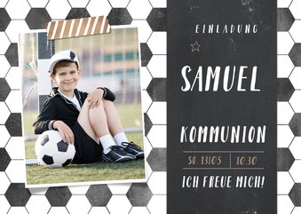 Kommunionskarte eigene Fotos Fußball