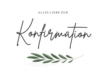 Konfirmation Glückwunschkarte Olivenzweig