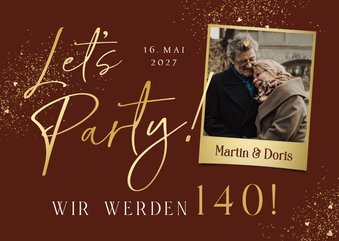 Let's Party Einladung Doppelgeburtstag 140 Jahre