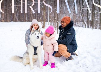 Moderne Fotokarte Weihnachtsgrüße