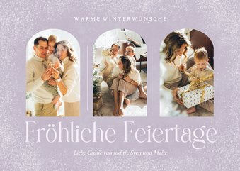 Moderne Weihnachtskarte Fotocollage