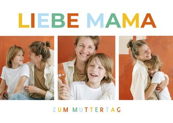 Muttertagskarte bunte Fotoreihe