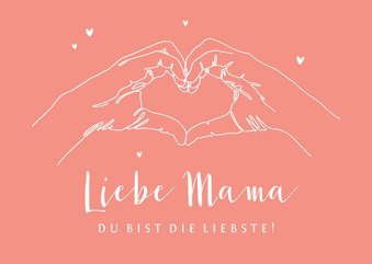 Muttertagskarte Herz aus Händen