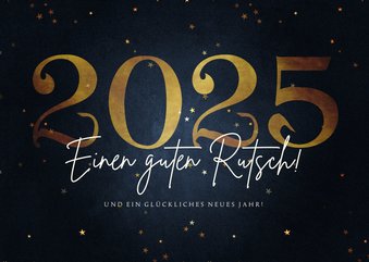 Neujahrskarte 'Einen guten Rutsch'