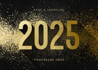 Neujahrskarte geschäftlich 2025 3D-Look