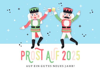 Neujahrskarte Nussknacker Prost