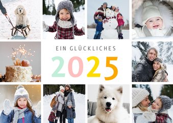 Neujahrskarte zehn Fotos