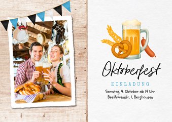 Oktoberfest-Einladungskarte mit Foto