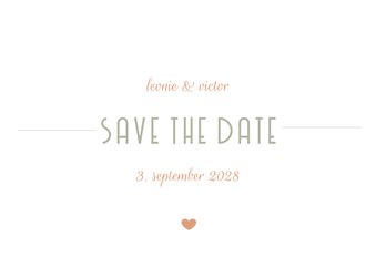 Save-the-Date-Karte Hochzeitsdatum moderne Klassik