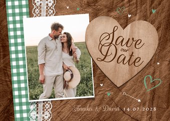 Save-the-Date-Karte Trachtenlook