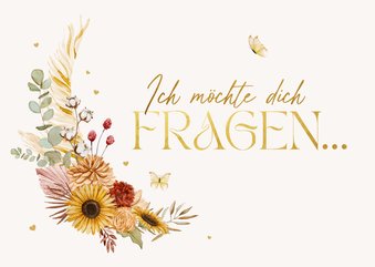 Trauzeugen fragen Sommerblumen & Gold