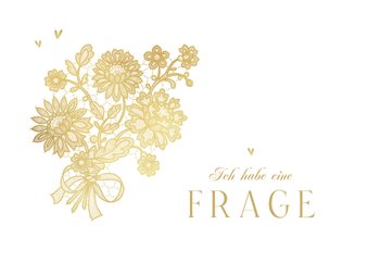 Trauzeugin fragen Karte Spitze in Goldlook