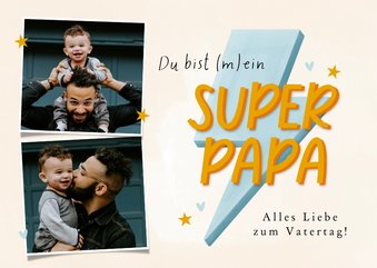 Vatertagskarte 'Du bist mein Superpapa'