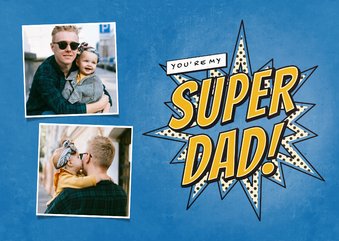 Vatertagskarte mit Fotos Superdad