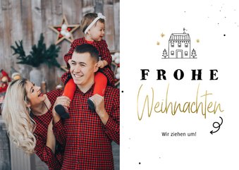 Weihnachts-Umzugskarte mit Foto